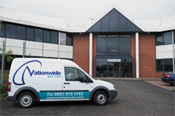 A Nationwide Gas Care van outside the company's offices